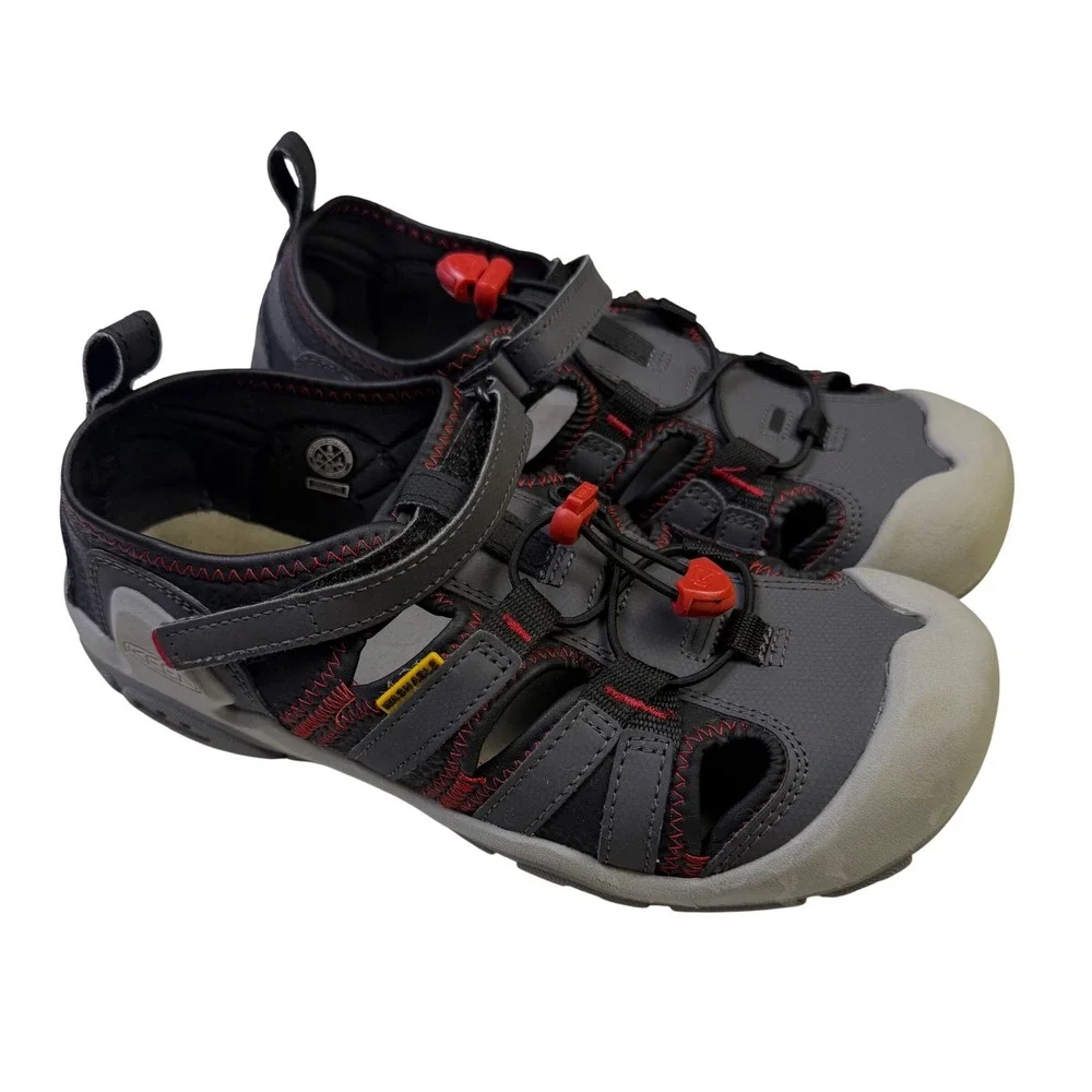 KEEN Seacamp II CNX Gray Red Waterproof Hybrid Sandals Big Boy Sz 6 Men‎ Sz 6